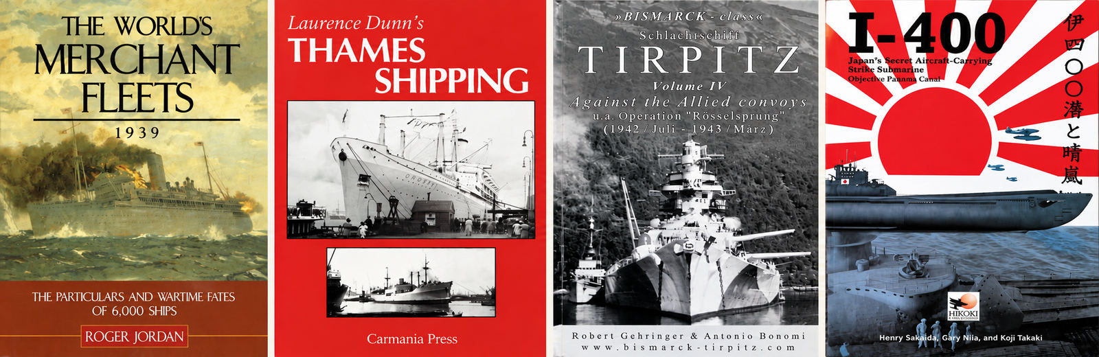 Maritime Fachliteratur über Handelsflotten, Reedereien, Schlachtschiffe und U-Boote
